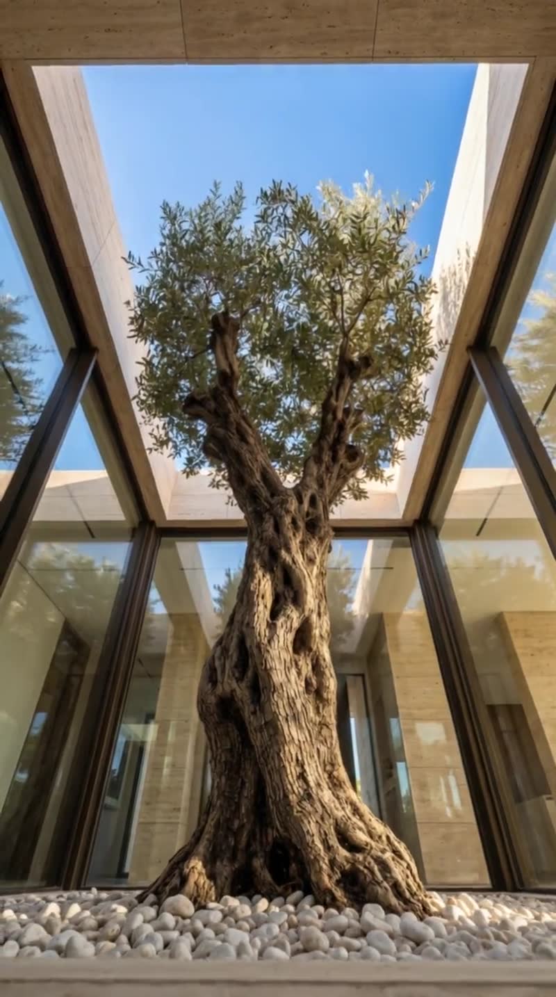 Villa Olivo — courtyard olive