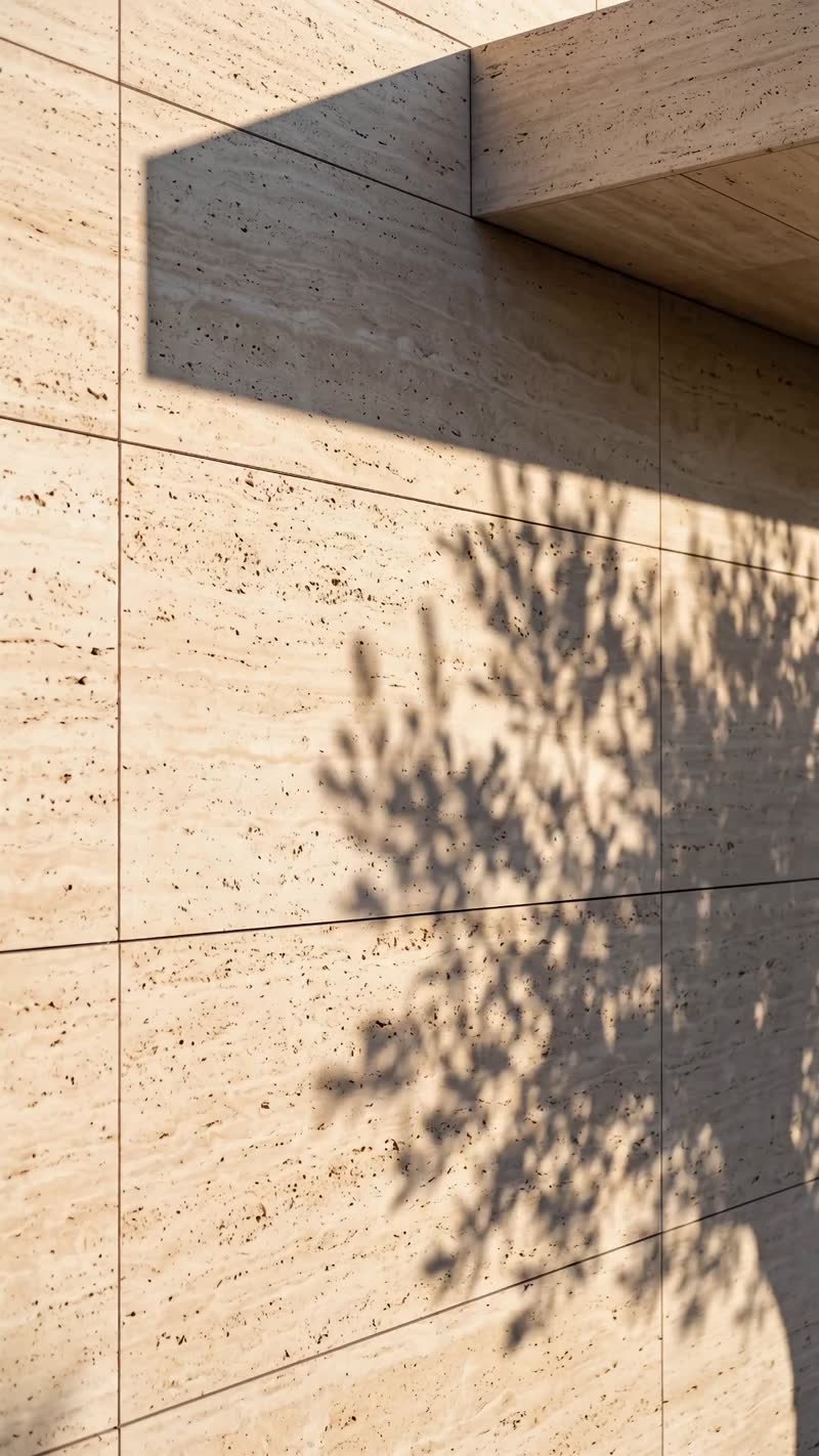 Travertine, west wall